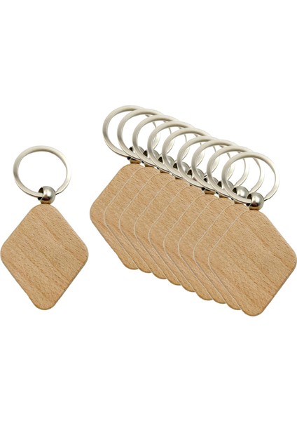 10 Adet Boş Ahşap Anahtarlıklar Diy El Yapımı Anahtarlıklar Stil Için Anahtarlar 42x50mm (Yurt Dışından) indirimleri