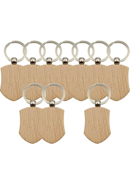 10pcs Zinciri Dıy Anahtar Etiketleri Anahtar Halkalar Ahşap Dilimler Bitmemiş Stil B 32x43mm (Yurt Dışından) modelleri