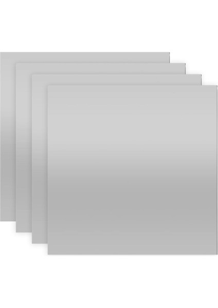 4pcs Esnek Duvar Çıkartmaları Ayna Duvar Dekorasyonu Için Akrilik Ayna Sayfaları 20cmx20cm (Yurt Dışından)