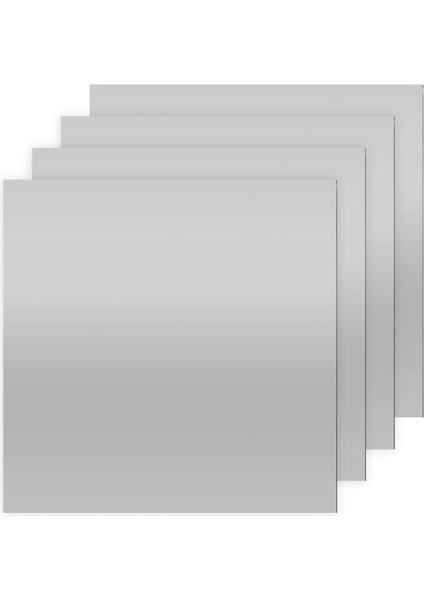4pcs Esnek Duvar Çıkartmaları Ayna Duvar Dekorasyonu Için Akrilik Ayna Sayfaları 20cmx20cm (Yurt Dışından)