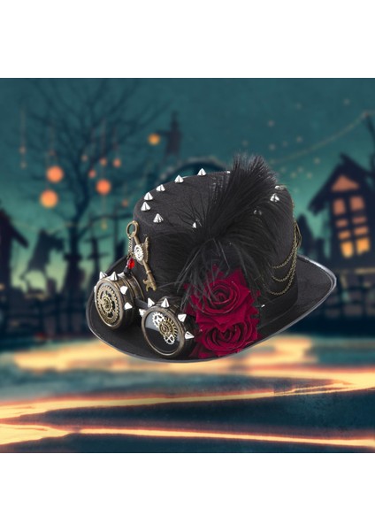 Erkek Kadın Steampunk Üst Şapka Vintage Steampunk Vites Parti Yenilik Öğesi (Yurt Dışından) fırsatları