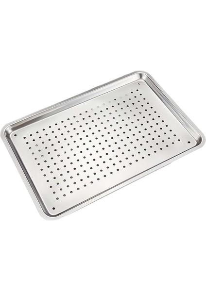 Paslanmaz Çelik Fırın Tepsisi Kurabiye Tabakası Fırın Tavası Aile Için 27cmx20cmx2.5cm Delik (Yurt Dışından) fırsatları