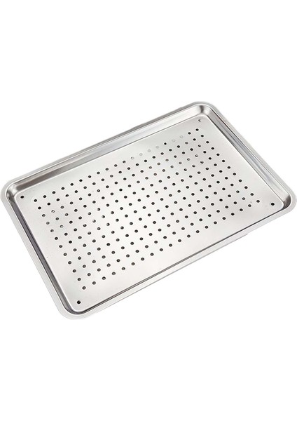 Paslanmaz Çelik Fırın Tepsisi Kurabiye Tabakası Fırın Tavası Aile Için 27cmx20cmx2.5cm Delik (Yurt Dışından) indirimleri
