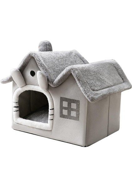 Kedi Yatakları Kitten Mağara Çadırı Yarı Kapalı Nefes Alabilir Köpek Yatağı Kedi Aksesuarları 49cmx39cmx46cm (Yurt Dışından) fiyatları