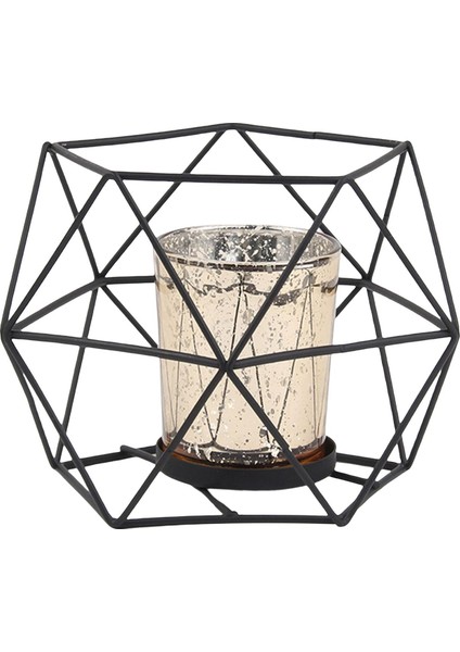 Tealight Mumlukları, Dekoratif Şamdan Mum Tutucu, Düğün Siyah Altın (Yurt Dışından)