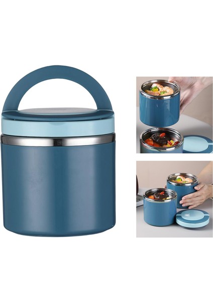 Termal Bardak Vakum Bento Öğle Yemeği Kutusu Yulaf Lapası Öğle Yemeği Kutusu Çorba Kupası Ofis 1000ml (Yurt Dışından) indirimleri