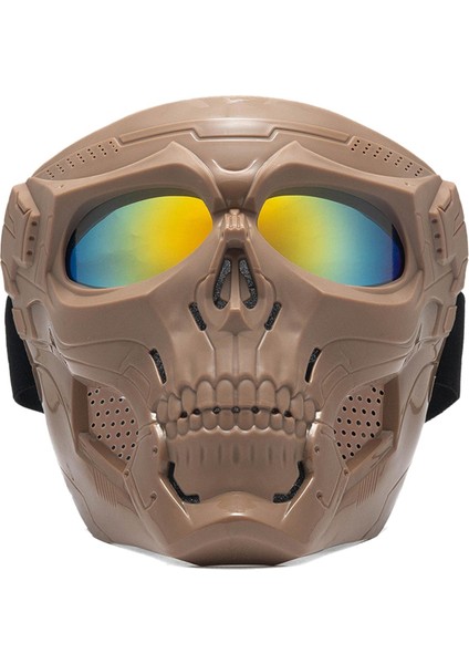 Kafatası Goggles Binicilik Goggles Motosikletükleri Pc Lens Cosplay Kırmızı Lens (Yurt Dışından)
