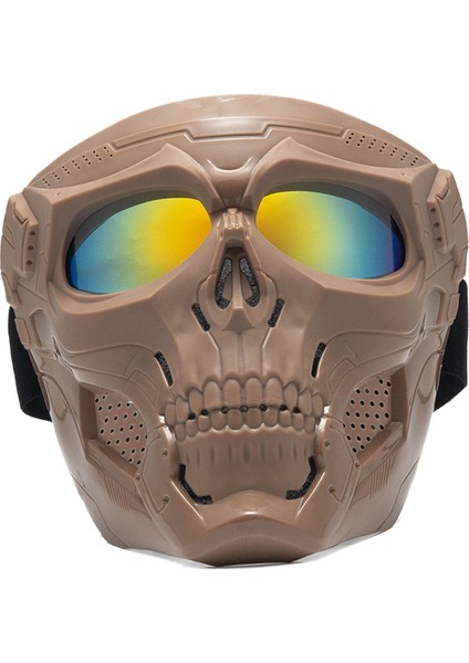 Kafatası Goggles Binicilik Goggles Motosikletükleri Pc Lens Cosplay Kırmızı Lens (Yurt Dışından) fiyatları
