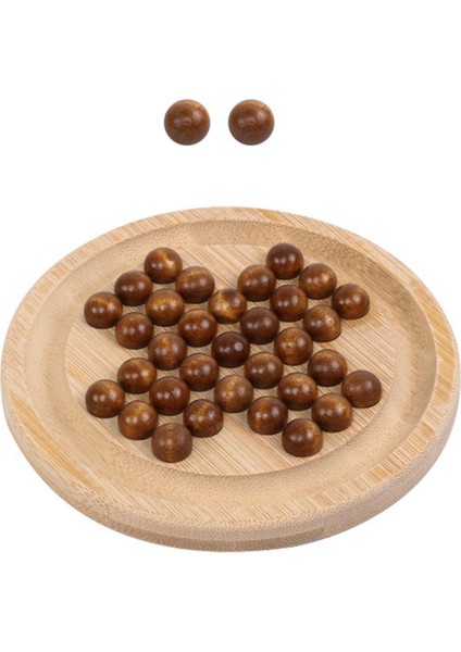 Ahşap Peg Solitaire Masa Oyunu Mermerler Oyun Tahtası Satranç Yetişkinler Için Çap 135mm (Yurt Dışından) fiyatları