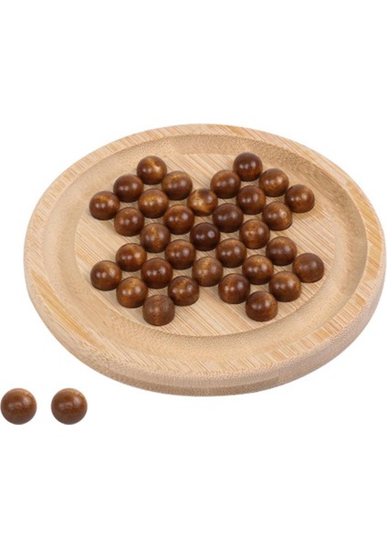 Ahşap Peg Solitaire Masa Oyunu Mermerler Oyun Tahtası Satranç Yetişkinler Için Çap 135mm (Yurt Dışından) modelleri