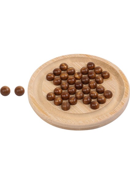 Ahşap Peg Solitaire Masa Oyunu Mermerler Oyun Tahtası Satranç Yetişkinler Için Çap 135mm (Yurt Dışından) indirimleri