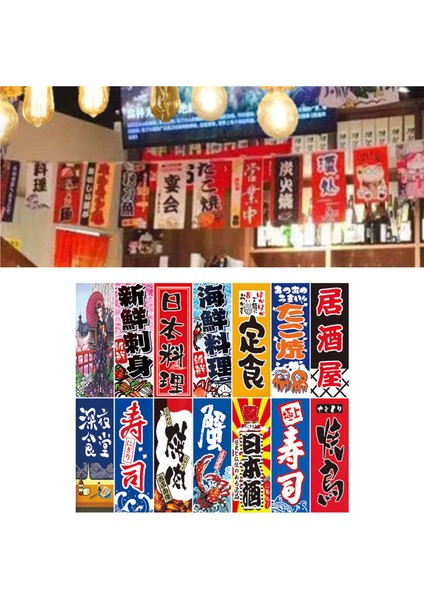 Japon Asılı Bayraklar Banners Suşi Süslemesi Için Işareti (Yurt Dışından)