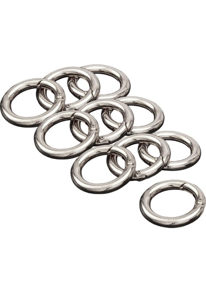 10 Adet Yuvarlak Yay Snap Hooks Anahtar Zincirler Için Yay Karabinası Çanta Argent 25mm (Yurt Dışından) fırsatları
