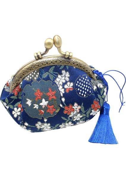 Sevimli Toka Madeni Para Çanta Çiçek Değişimi Tutucu Toka Kapatma Vintage Tarzı Kadınlar Koyu Mavi (Yurt Dışından) fiyatları