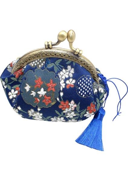 Sevimli Toka Madeni Para Çanta Çiçek Değişimi Tutucu Toka Kapatma Vintage Tarzı Kadınlar Koyu Mavi (Yurt Dışından) modelleri