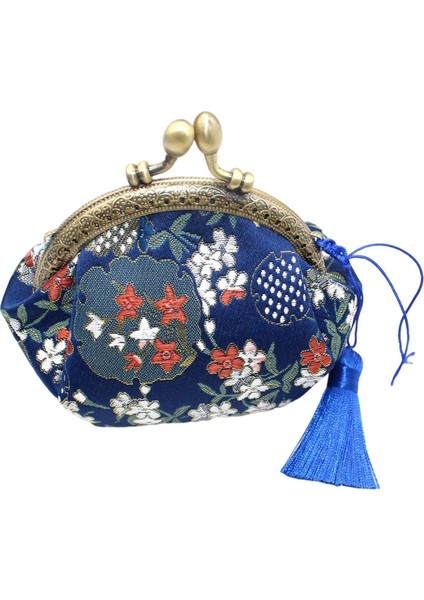 Sevimli Toka Madeni Para Çanta Çiçek Değişimi Tutucu Toka Kapatma Vintage Tarzı Kadınlar Koyu Mavi (Yurt Dışından) indirimleri