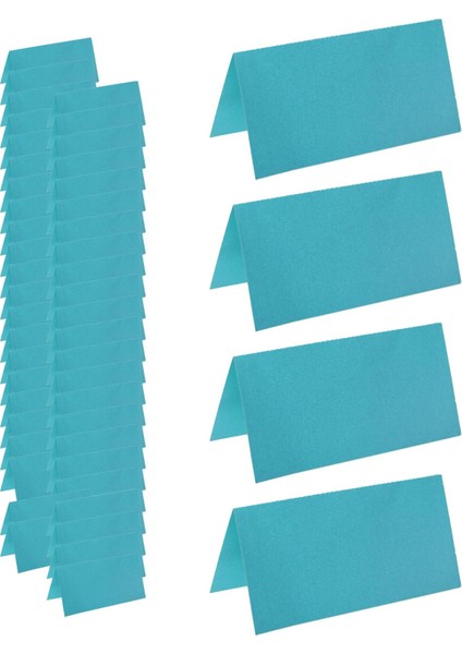 50pcs Paper Place Kartlar Akşam Yemeği Davetiyesi Kartları Akşam Yemeği Restoran Etkinlikleri Mavi (Yurt Dışından)