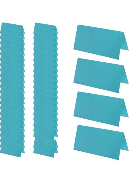 50pcs Paper Place Kartlar Akşam Yemeği Davetiyesi Kartları Akşam Yemeği Restoran Etkinlikleri Mavi (Yurt Dışından)