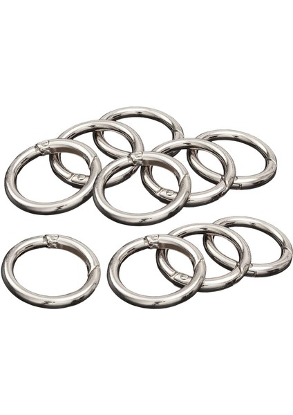 10 Adet Yuvarlak Yay Snap Hooks Anahtar Zincirler Için Yay Karabinası Çanta Argent 33mm (Yurt Dışından) modelleri