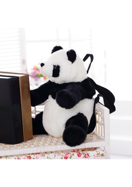 Peluş Panda Sırt Çantası Doldurulmuş Panda Bebek Sevimli Hayvan Sırt Çantası Unisex Kız (Yurt Dışından)