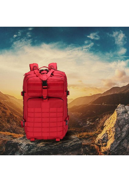 Taşınabilir Dayanıklı Açıkık Yürüyüşü Haversack Packıralama Çanta Kırmızı (Yurt Dışından) modelleri
