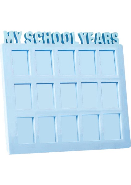 Okul Yılları Günü Kolaj Çerçevesi Mavi (Yurt Dışından)