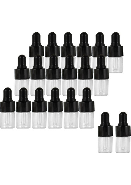 20pcs Boş Cam Damlalık Şişeleri Tentür Şişeleri Vücut Yağları Için Doldurulabilir Siyah Beyaz 1ml (Yurt Dışından) indirimleri