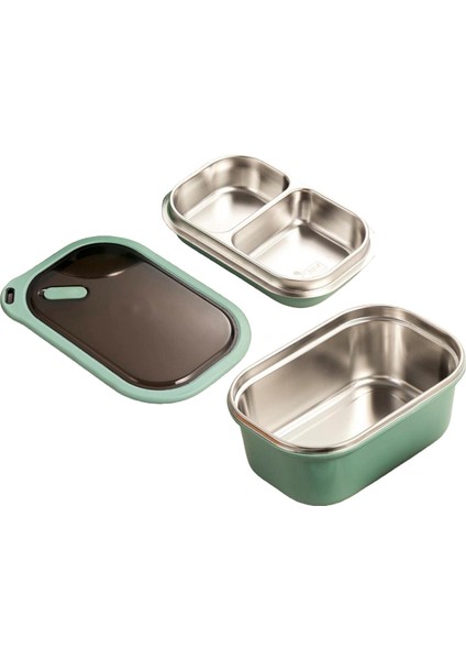 Piknik Için 1200ml Paslanmaz Bento Öğleği Kutusu, Kamp Açık 2 2 Katman Yeşil Kullanır (Yurt Dışından)