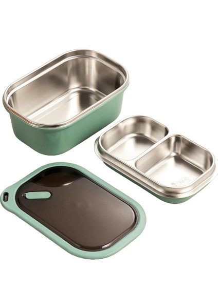 Piknik Için 1200ml Paslanmaz Bento Öğleği Kutusu, Kamp Açık 2 2 Katman Yeşil Kullanır (Yurt Dışından) fiyatları