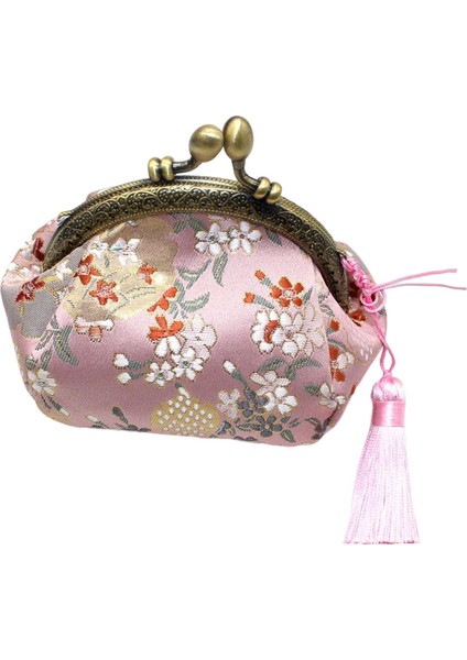 Sevimli Toka Madeni Para Çanta Çiçek Değişimi Tutucu Toka Kapağı Vintage Stil Pembe (Yurt Dışından)