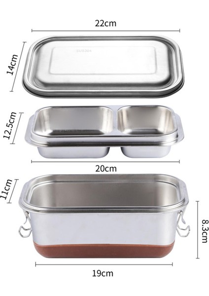 1.2l Paslanmaz Bento Kutu Açık 2 Katman (Yurt Dışından) modelleri
