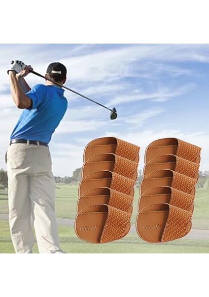 Golf Demir Kafa Kapakları Set Pu Sporcu Hediyesi Için Pratik Dış Mekan Spor Kahverengi Büyük (Yurt Dışından) fiyatları