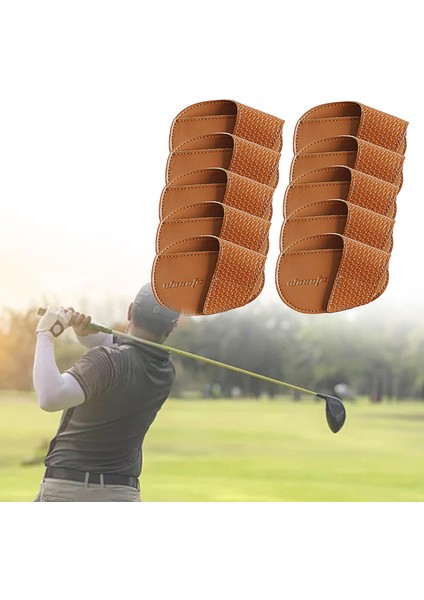 Golf Demir Kafa Kapakları Set Pu Sporcu Hediyesi Için Pratik Dış Mekan Spor Kahverengi Büyük (Yurt Dışından) modelleri