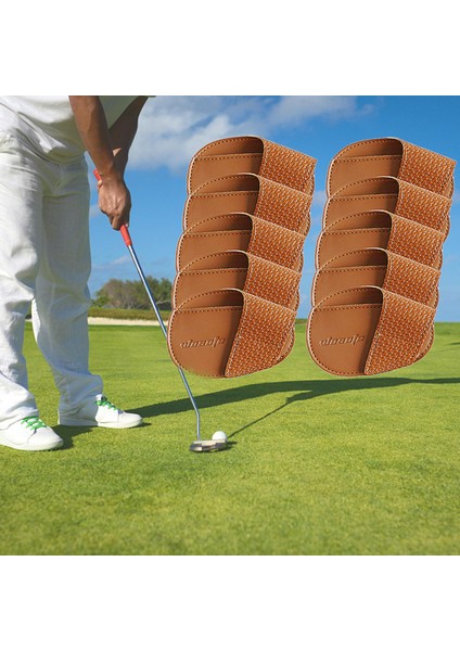 Golf Demir Kafa Kapakları Set Pu Sporcu Hediyesi Için Pratik Dış Mekan Spor Kahverengi Büyük (Yurt Dışından) indirimleri