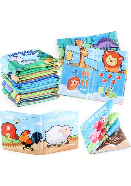 6x Bebek Kumaş Kitap Öğrenme Oyuncak Bebekler Için Erken Eğitim (Yurt Dışından) modelleri