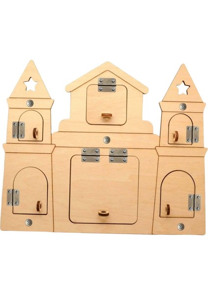 Montessori Meşgul Kurulu Dıy Malzeme Geliştirme Oyuncak Pürüzsüz Ve Sağlam Dayanıklı Kale (Yurt Dışından)