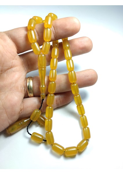 Muhammed Tacir Usta Işi Imzalı Mühürlü Sıkma Kehribar Model NO:2895