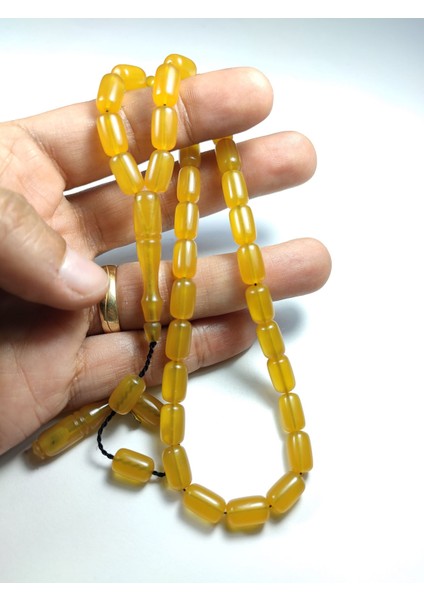Muhammed Tacir Usta Işi Imzalı Mühürlü Sıkma Kehribar Model NO:2895
