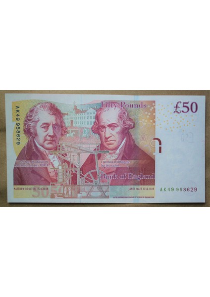 Great Brıtaın Ingiltere 50 Pounds Kraliçe Çil Banknot fiyatları