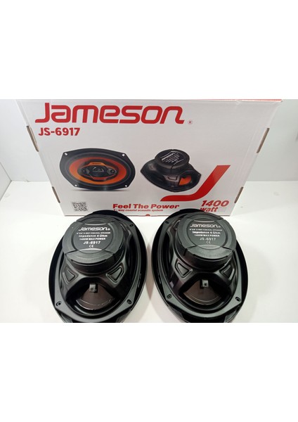 Oval Hoparlör – 1400W Jameson JS-6917 Amfi Uyumlu Kayık Hoparlör