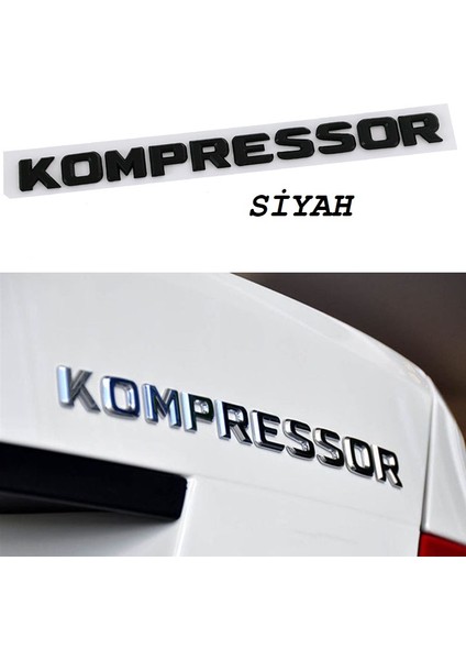 Kompressor Bagaj Yazı Abs Siyah Renk Sticker Lüks Kaliteli Arma Logo fiyatları