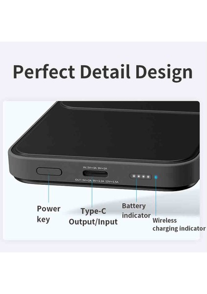 P83 5000 Mah Pd 20W Magsafe Uyumlu Standlı Powerbank Siyah modelleri