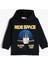 Kapşonlu Sweatshirt Şardonlu Uzay Temalı Baskılı 1