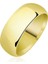 8 mm Düz Bombeli Gold Gümüş Alyans 1