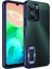 Vivo Y16 Kılıf 5d Kamera Lens Korumalı Plating Logo Gösteren Kenarları Renkli Arkası Şeffaf Silikon 1