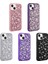 Apple iPhone 14 Kılıf Kamera Çıkıntılı Parlak Taşlı Tasarım Renkli Koruyucu Kapak (Linea) 3