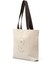 Beige Canvas Tote Bag Renkli Pamuk Kolon Saplı ve Baskılı Orta Boy Bej Kanvas Tote Omuz Çantası 1