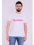 Oppenheimer Barbie Yazılı Beyaz Kısakol Erkek Tshirt 1