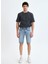 Açık Indigo Erkek Denim Şort 2