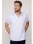 Erkek Polo Yaka Slim Fit Pamuk Fermuarlı Pike Beyaz Tişört 1